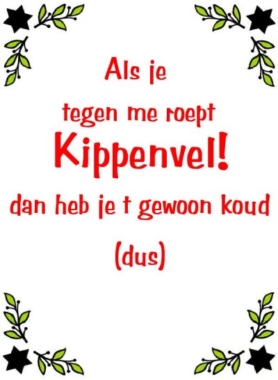 Als je kippenvel roept, dan heb je het koud