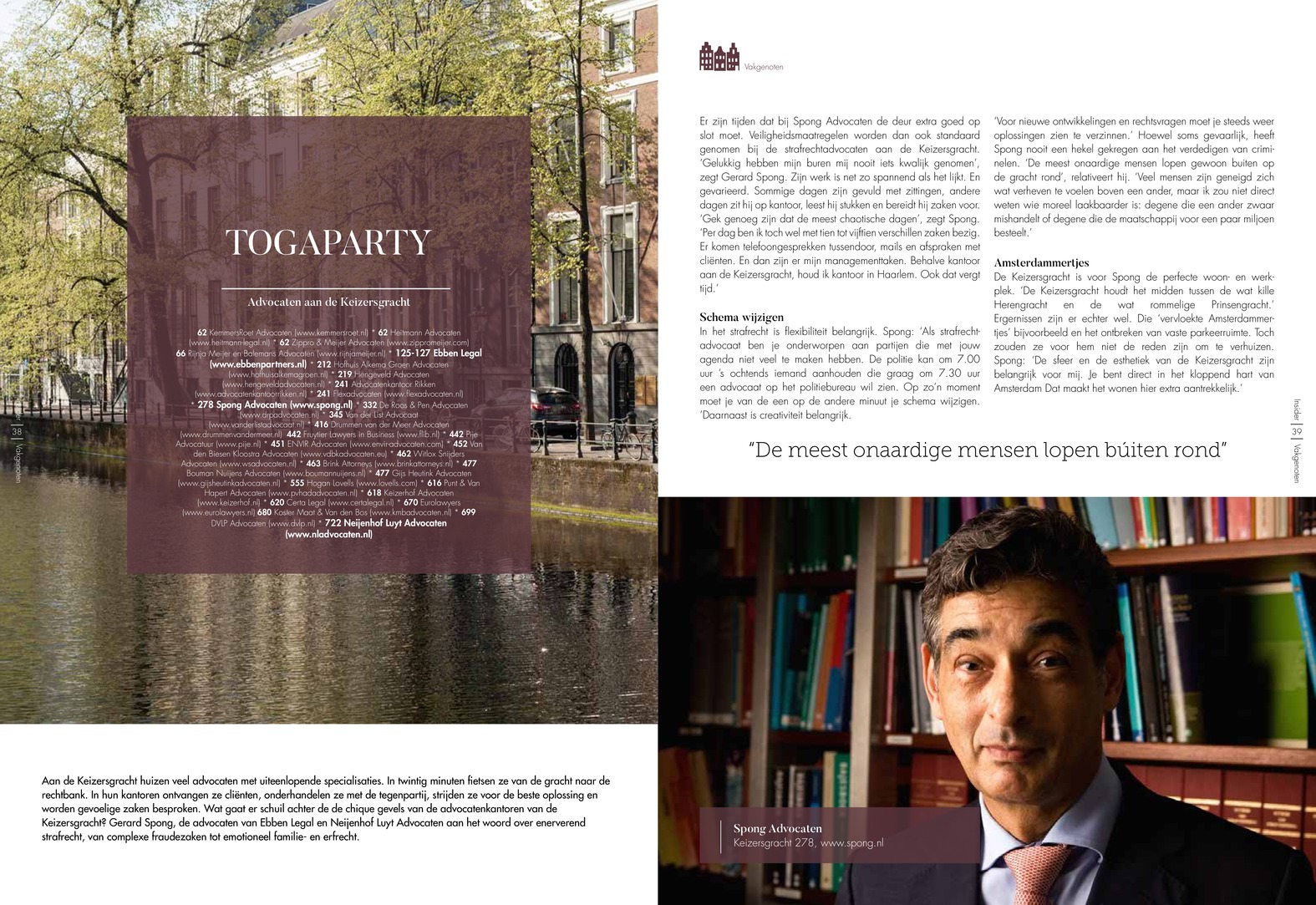 Insider Magazine advocaten Keizersgracht